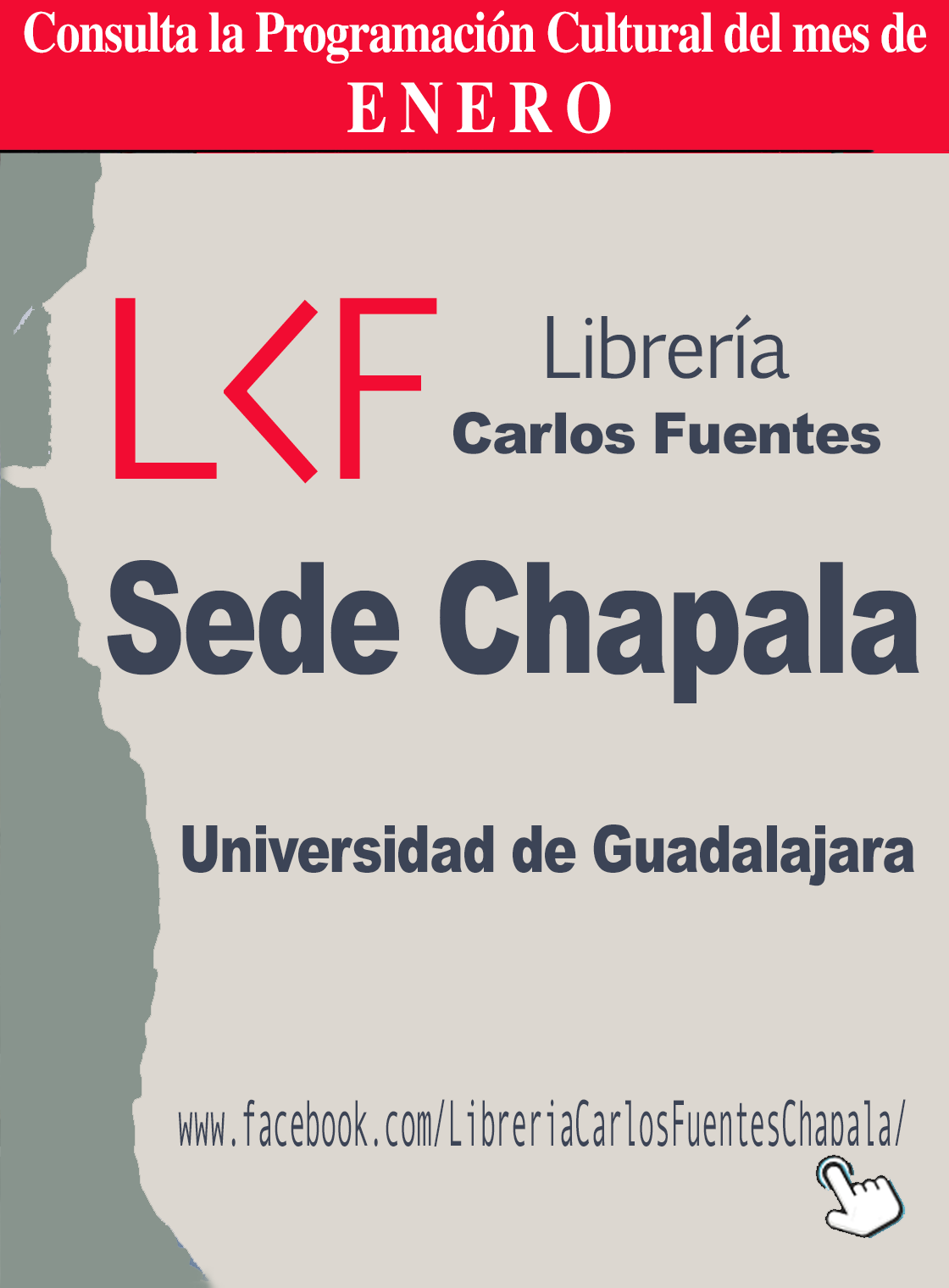 Programación del mes de ENERO de la Librería Carlos Fuentes, sede Chapala