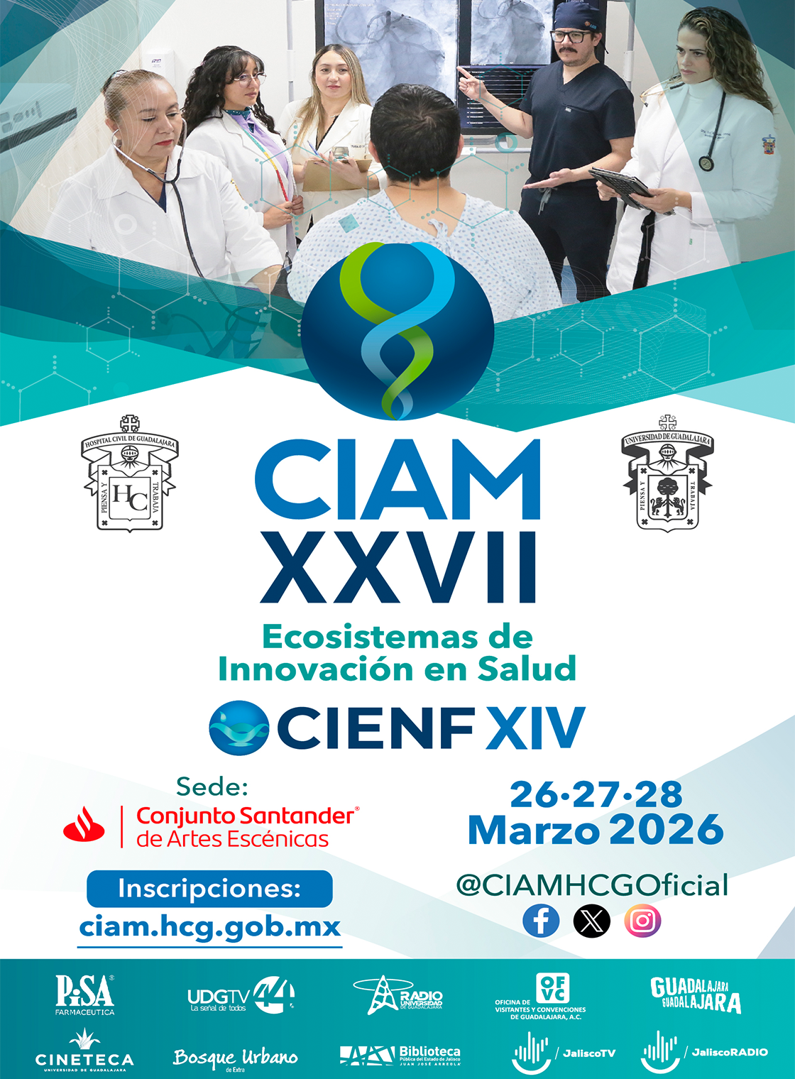 Banner del XXVII Congreso Internacional Avances en Medicina y XIV Congreso Internacional de Enfermería