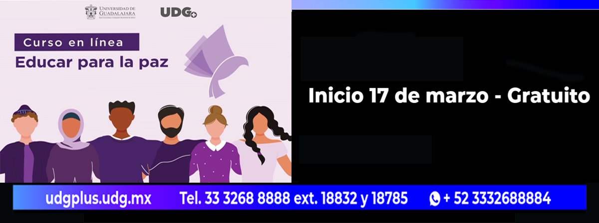 Cartel del Curso en línea: Educar para la paz