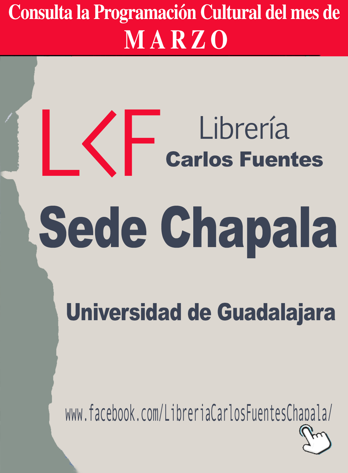 Programación del mes de MARZO de la Librería Carlos Fuentes, sede Chapala