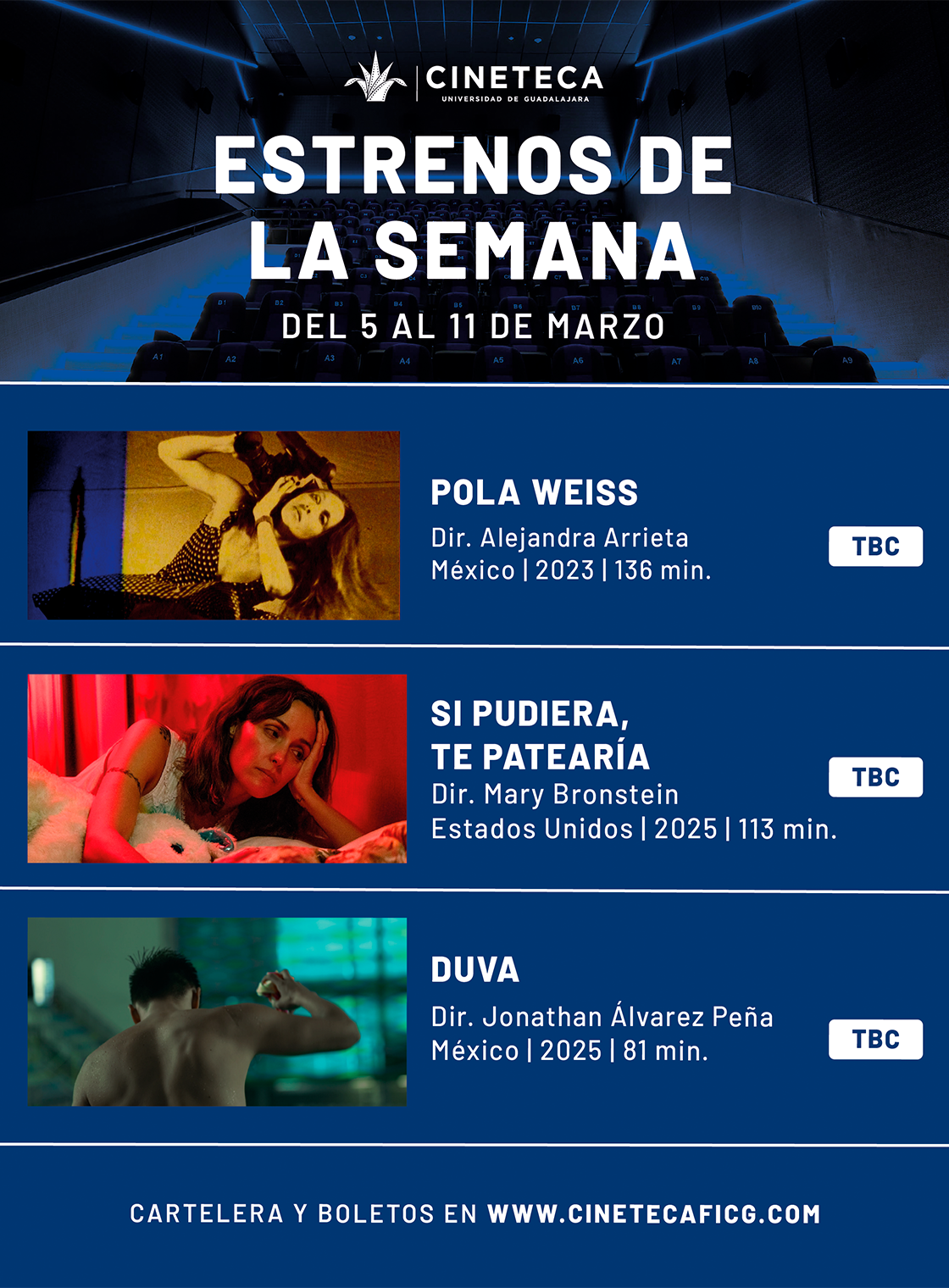 Cartelera de la Cineteca FICG