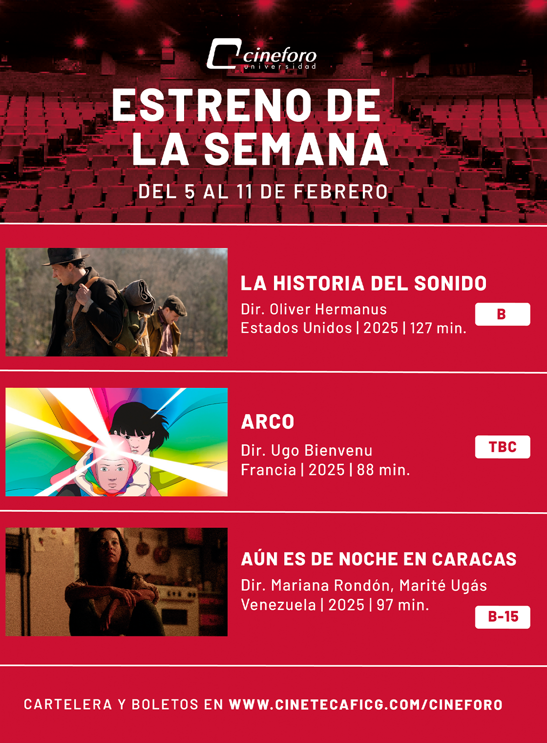 Cartelera del Cineforo UniversidadCartelera del Cineforo Universidad