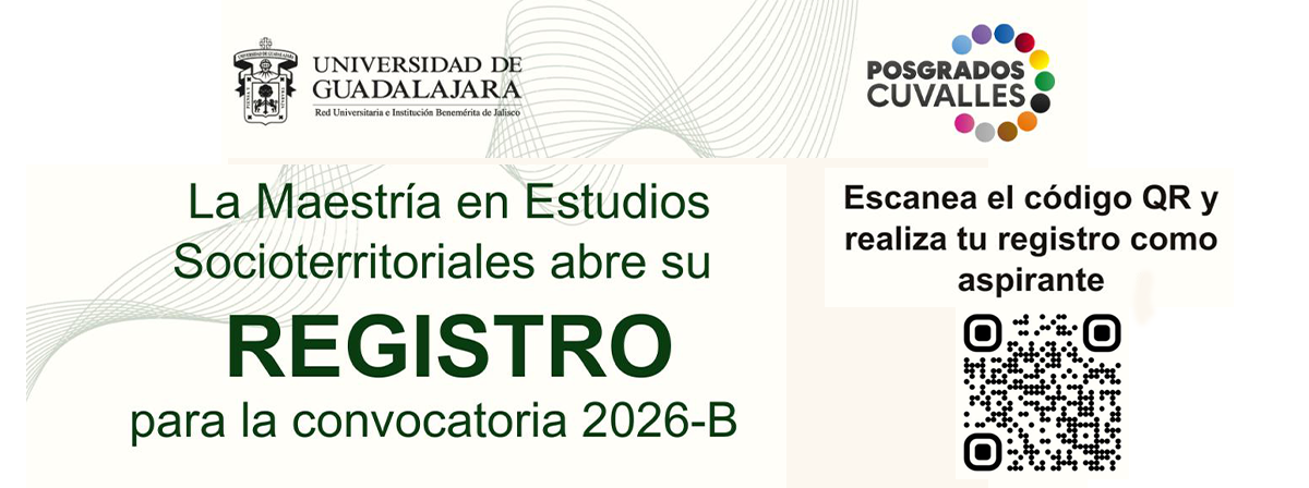 Cartel de la Maestría en Estudios Socioterritoriales 2026-B