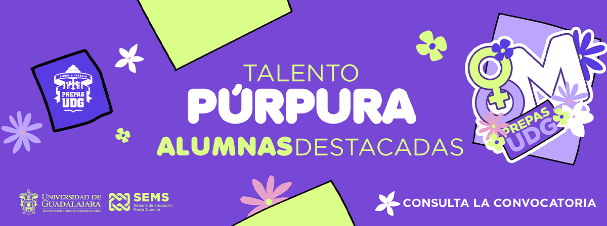Cartel de la convocatoria del Talento Púrpura Alumnas Destacadas