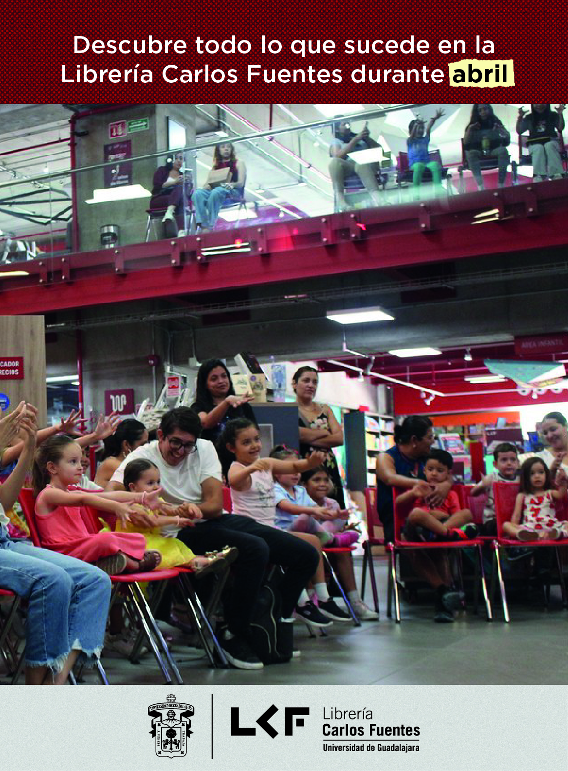 Programación del mes de ABRIL de la Librería Carlos Fuentes