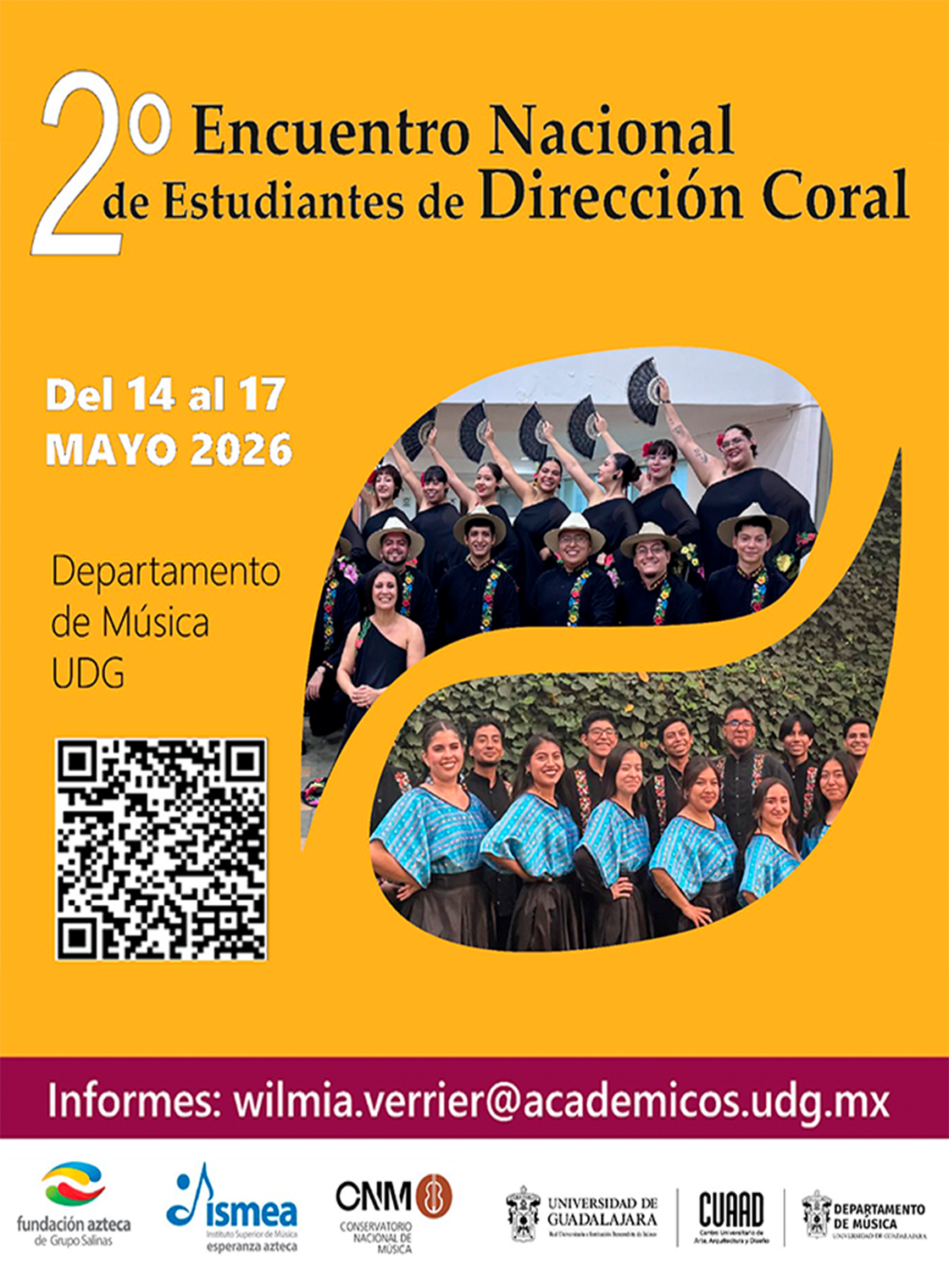 Banner del 2° Encuentro Nacional de Estudiantes de Dirección Coral
