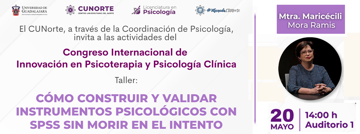 Cartel del Taller: Cómo construir y validar instrumentos psicológicos con SPSS sin morir en el intento.  