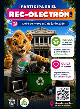 Banner de En la UdeG cambiamos el chip para cuidar el planeta. Participa en el REC-OLECTRÓN 2026