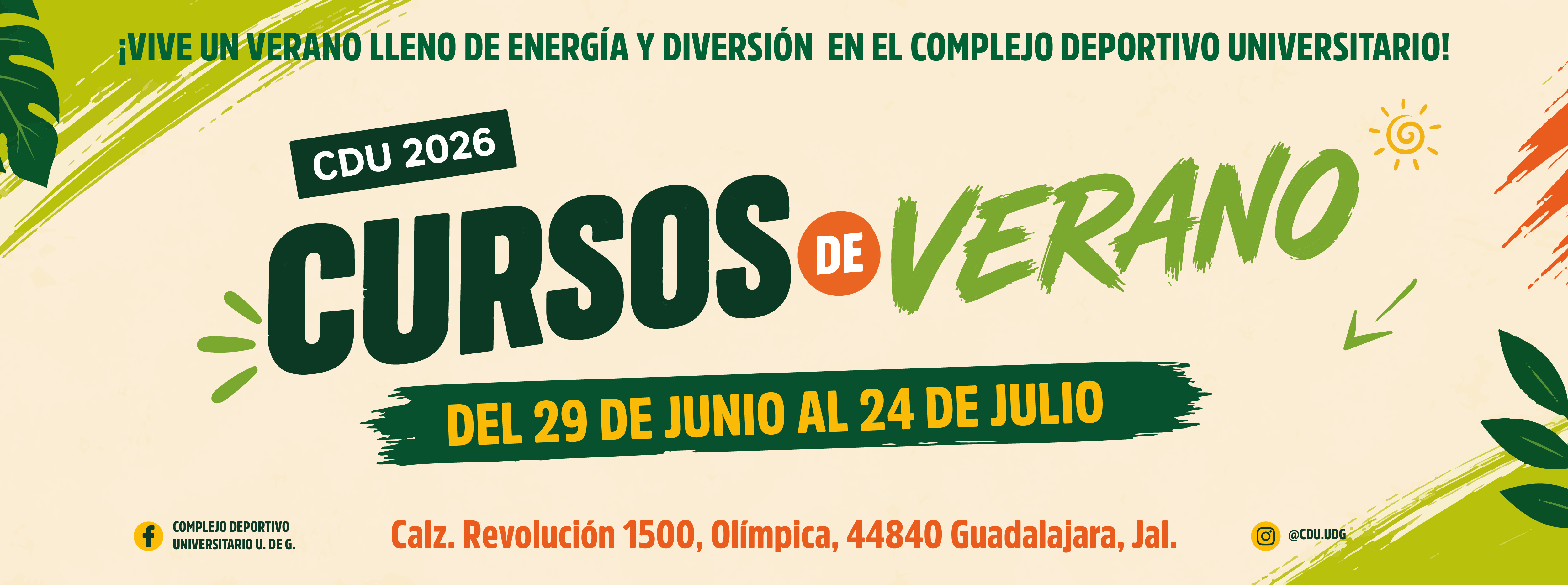 Banner  de los Cursos de Verano CDU 2026