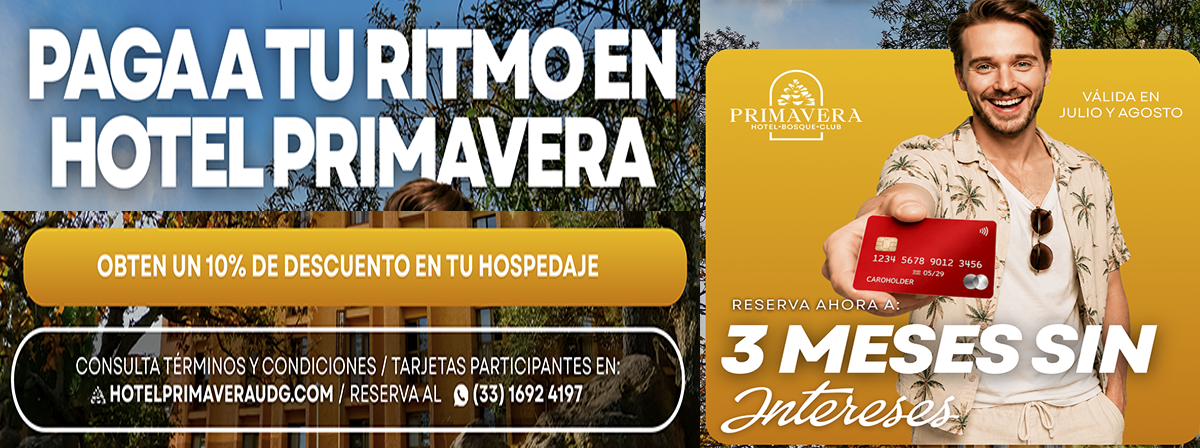 Cartel Paga a tu ritmo en Hotel Primavera