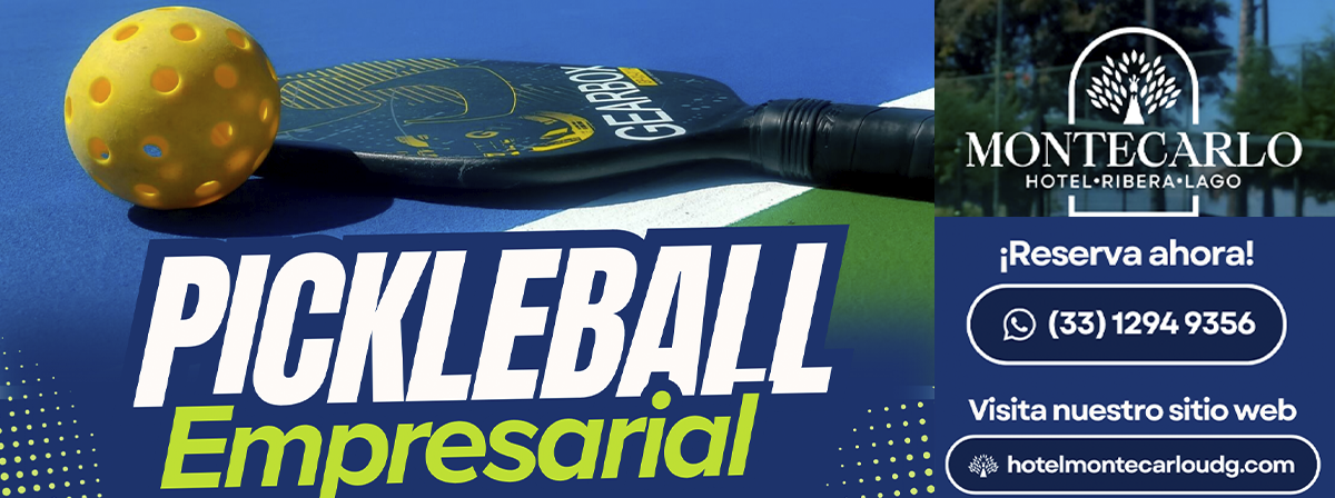 Cartel Pickleball Empresarial en el Hotel Montecarlo
