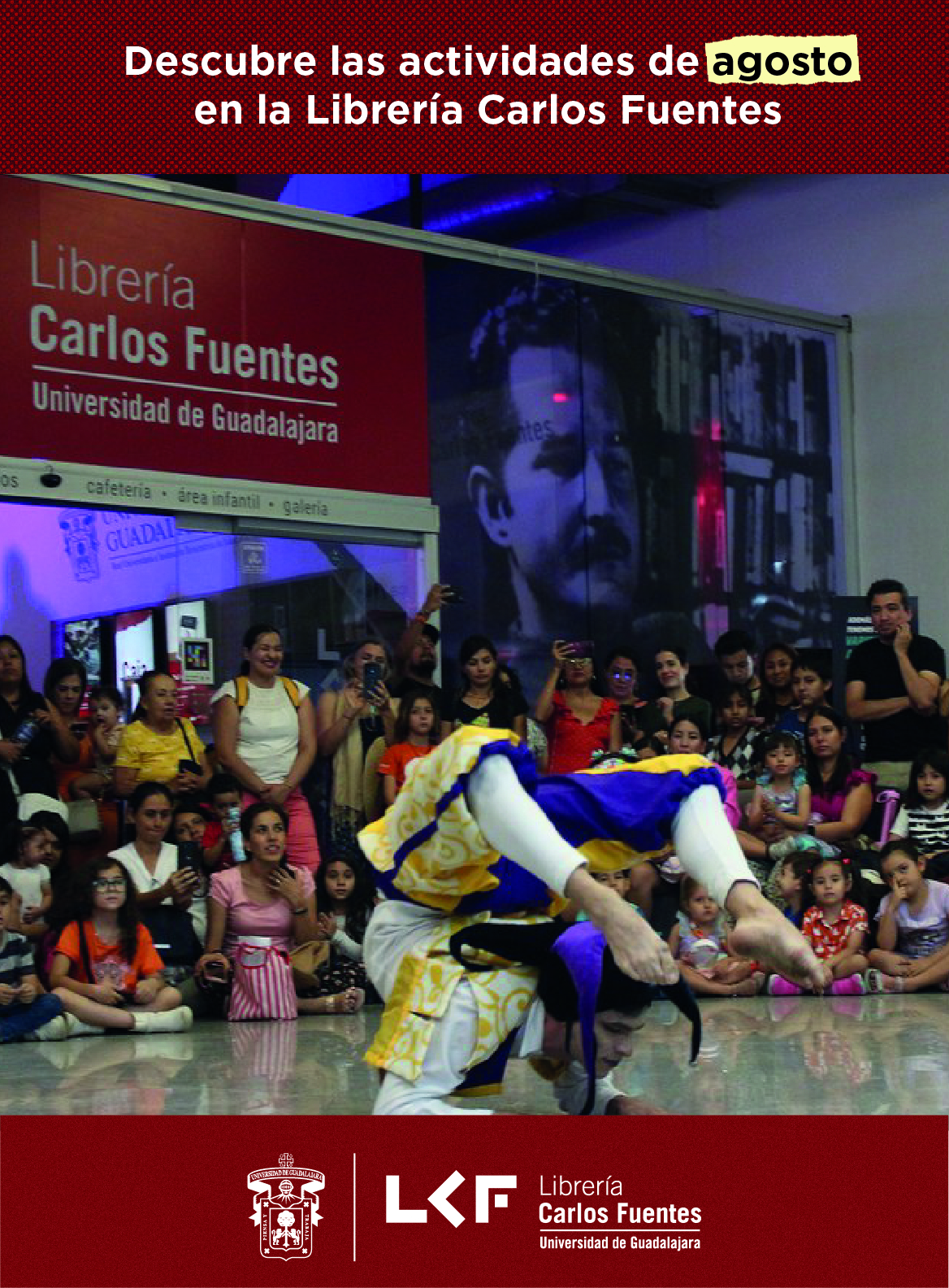 Programación del mes de AGOSTO de la Librería Carlos Fuentes