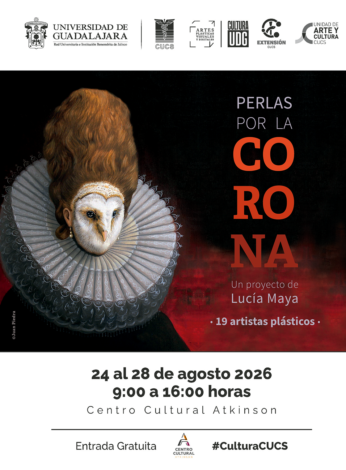 Banner de la Inauguración de la exposición: Perlas por la Corona