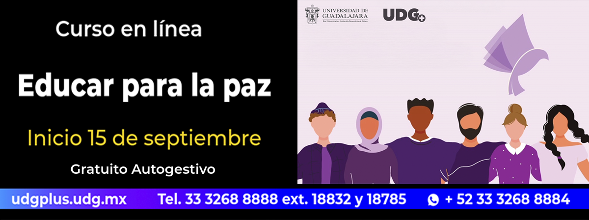 Cartel del Curso en línea: Educar para la paz