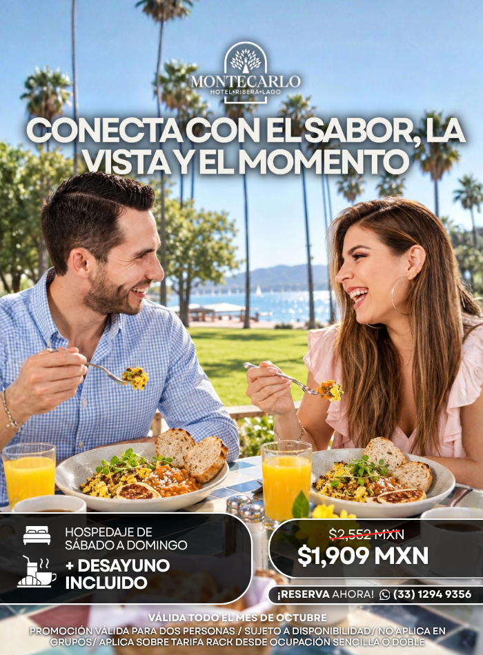 Banner Conecta con el sabor, la vista y el momento en el Hotel Montecarlo