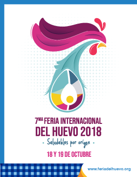 Cartel informativo sobre la 7ma Feria Internacional del Huevo 2018 “Saludables por origen”,  el 18 y 19 de octubre,en el Centro Universitario de los Altos