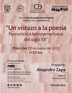 Conferencia: "Un vistazo a la poesía humorística latinoamericana del siglo XX"