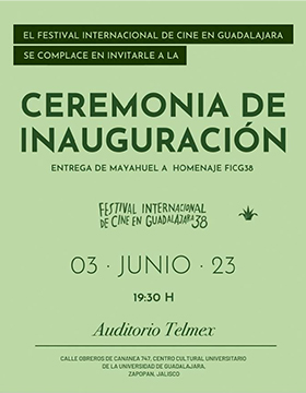 Grafico de la Ceremonia de inauguración del Festival Internacional de Cine en Guadalajara 38
