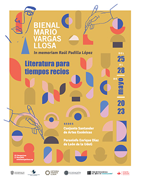 Grafico de la V Bienal de Mario Vargas Llosa. In Memoriam Raúl Padilla López