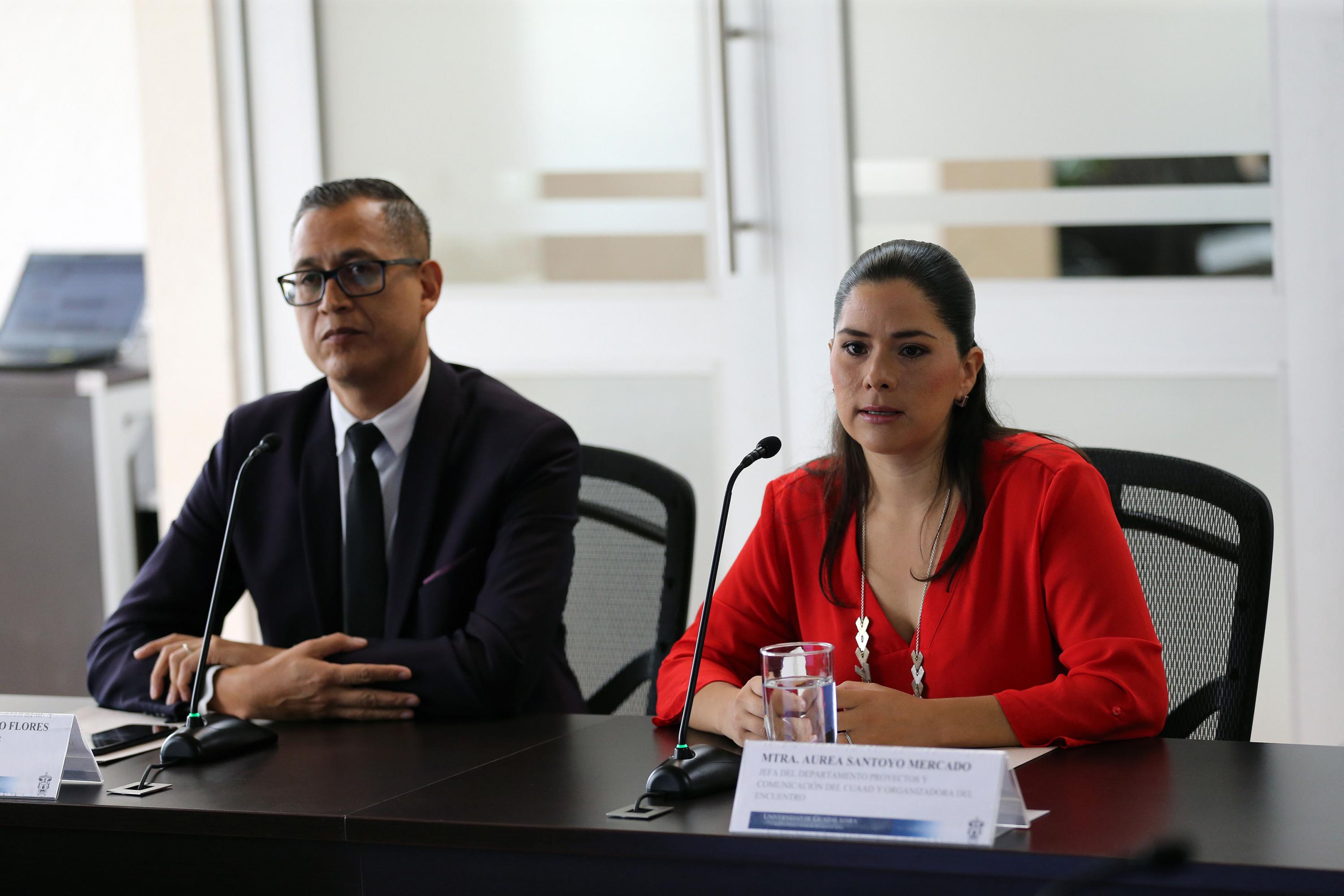 CUAAD presenta programa del Encuentro Internacional de Caricatura e Historieta en rueda de prensa.