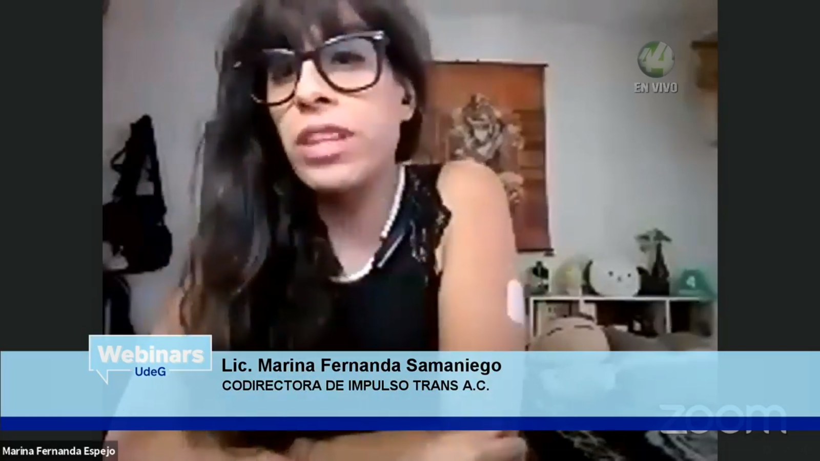 La Codirectora de Impulso Trans, AC, e Incidir AC, Marina Fernanda Samaniego