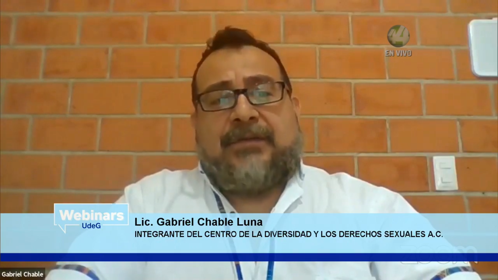 El licenciado Gabriel Chable Luna, integrante del Centro de la Diversidad y los Derechos Sexuales, AC