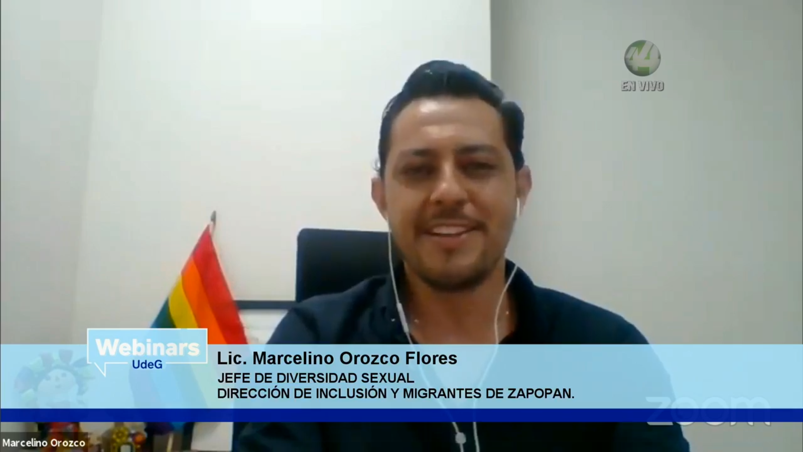 El Jefe de Diversidad Sexual, de la Dirección de Inclusión y Migrantes de Zapopan, Marcelino Orozco Flores