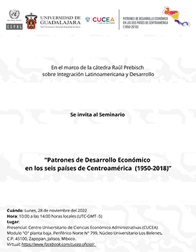 Seminario: Patrones de Desarrollo Económico en los seis países de Centroamérica (1950-2018)