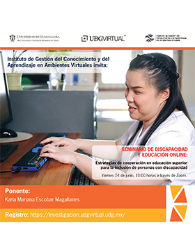 Seminario de discapacidad y educación online: Estrategias de cooperación en educación superior para la inclusión de personas con discapacidad
