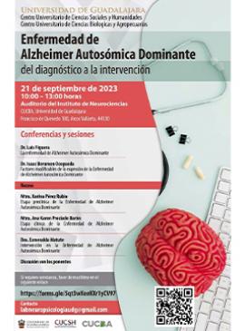 Cartel de la Enfermedad de Alzheimer Autosómica Dominante, del diagnóstico a la intervención Cartel de la Enfermedad de Alzheimer Autosómica Dominante, del diagnóstico a la intervención