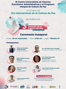 Cartel de la 3ra. Jornada de la Cultura de Paz