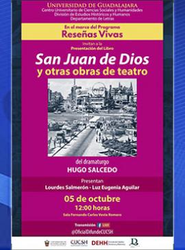 Cartel de la Presentación del libro: San Juan de Dios y otras obras de teatro