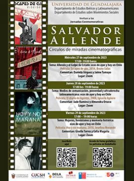Cartel de las Jornadas Conmemorativas Salvador Allende. Círculos de miradas cinematográficas Cartel de las Jornadas Conmemorativas Salvador Allende. Círculos de miradas cinematográficas