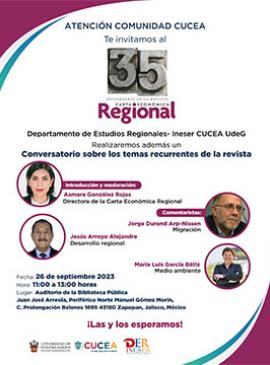 Cartel del 35 Aniversario de la Revista Carta Económica Regional