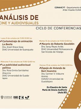 Cartel del Ciclo de conferencias: Análisis de cine y audiovisuales Cartel del Ciclo de conferencias: Análisis de cine y audiovisuales