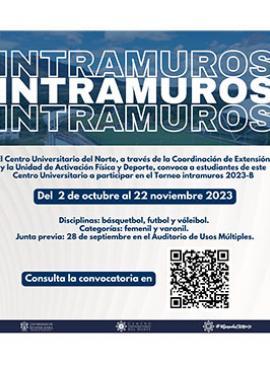 Cartel del Torneo Intramuros 2023-B en CUNorte Cartel del Torneo Intramuros 2023-B en CUNorte