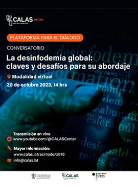 Cartel del Conversatorio: La desinfodemia global. Claves y desafíos para su abordaje