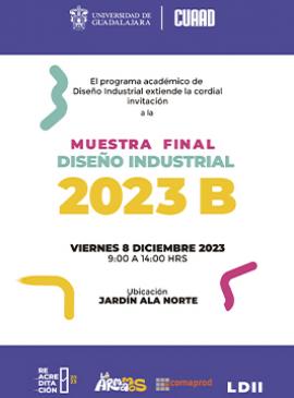 Cartel de la Muestra de Diseño Industrial 2023B