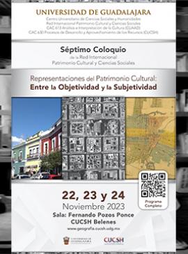 Cartel del Séptimo Coloquio de la Red Internacional Patrimonio Cultural y Ciencias Sociales
