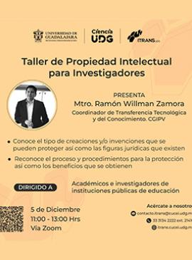 Cartel del Taller de Propiedad Intelectual para Investigadores