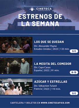 Cartel de los estrenos de la Cineteca FICG