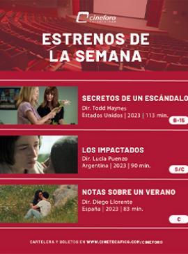 Cartel de los estrenos del Cineforo Universidad