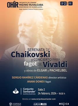 Cartel de OHIR programa 2: Serenata de Chaikovski y concierto para Fagot de Vivaldi