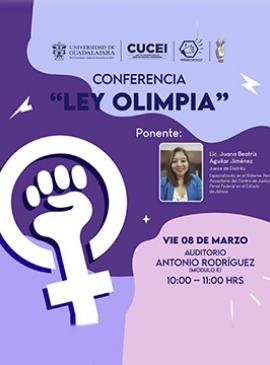 Cartel de la Conferencia: "Ley Olimpia"