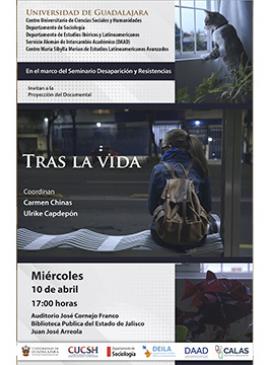 Cartel de la Proyección del documental: Tras la vida