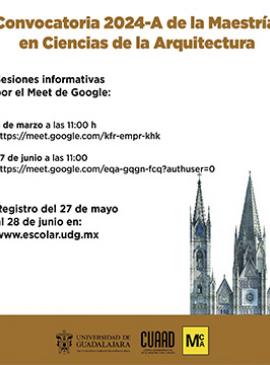 Cartel de la Sesión informativa de la Maestría en Ciencias de la Arquitectura