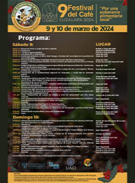 Cartel del 9 Festival del Café Cuzalapa 2024