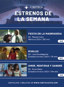 Cartel de los estrenos de la Cineteca FICG