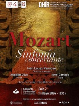 Cartel de OHIR programa 4: Mozart, sinfonía concertante