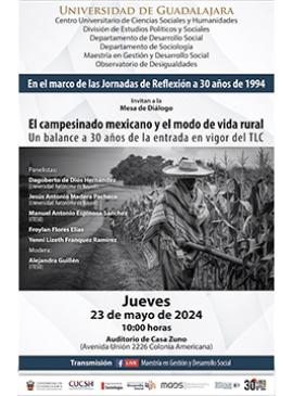 Cartel de la Mesa de diálogo: El campesinado mexicano y el modo de vida rural